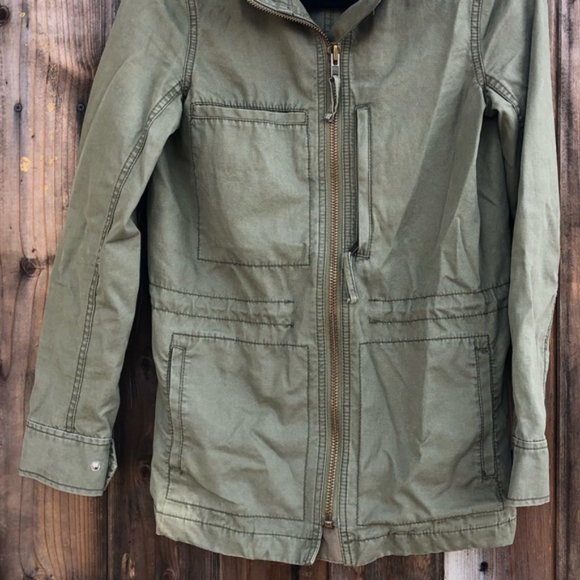 Madewell Zip Up Coat Military Jacket - Picture 6 of 10